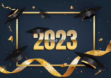 Happy Graduation Greeting Background Vector Illustration EPS10