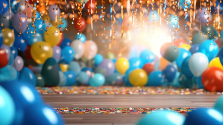 birthday party background. Illustration Generative AIの素材