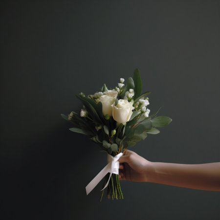 Cute wedding bouquet. Illustration Generative AIの素材