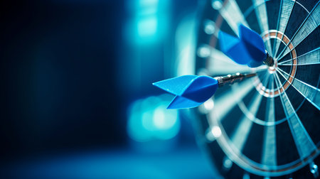 Blue darts background. Illustration Generative AIの素材