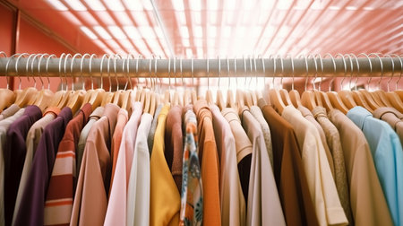 Blues on hanger. Illustration Generative AIの素材