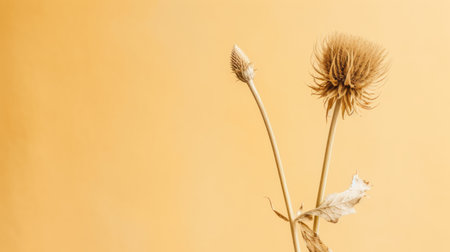 Dried thistleblossom. Illustration Generative AIの素材