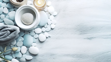Beauty treatment items for spa procedures Illustration Generative AIの素材