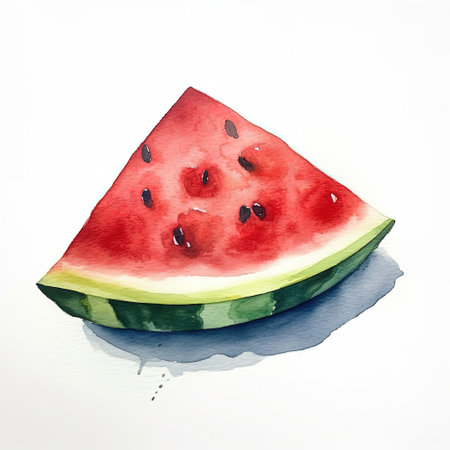 Watercolor watermelon isolated. Illustration Generative AIの素材
