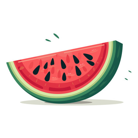 Watermelon slice. Vector Illustration EPS10のイラスト素材