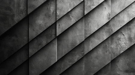 Abstract background made of striped plaster panels.の素材