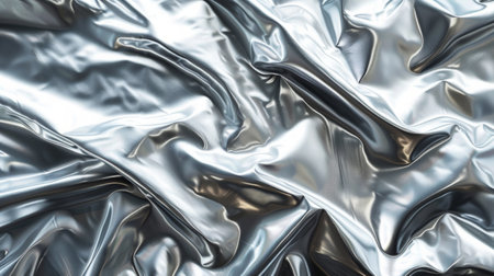 Abstract background made of silver foil.の素材