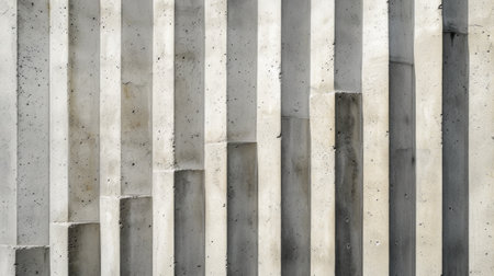 Abstract background made of striped plaster panels.の素材