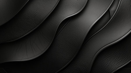 Abstract background made of black leather texture.の素材