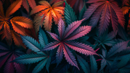 beautiful background of marijuana leaves.の素材