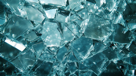 Abstract background consisting of pieces of broken mirror.の素材