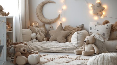 Creating a Cozy Children's Room with Beige Soft Toys from the Textile Hut.の素材