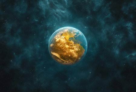 space earth space dark background.の素材