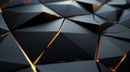 Incorporate 3D effects, such as lines, stripes, and triangles, to add depth and dimension.の素材