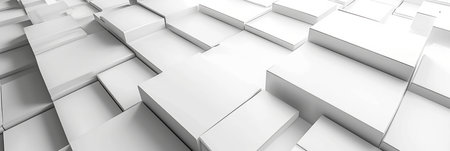 Minimal geometric white light background abstract design.の素材