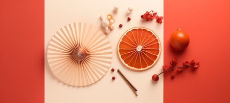 food and chinese new year decoration,の素材