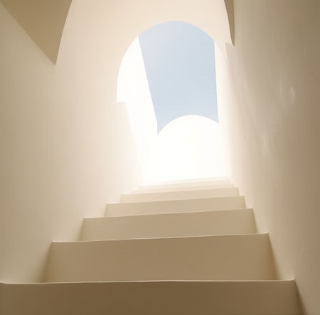 stairs and window into a room,の素材