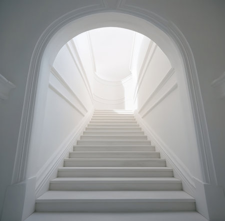 stairs and window into a room,の素材