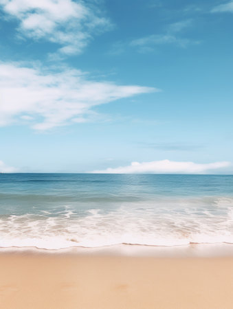 the beach view on a blue sky day,の素材