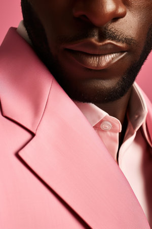 a young man wearing a pink suit,の素材