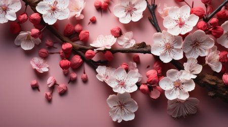 spring sakura background with copy spaceの素材