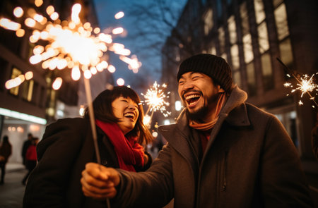 people are holding sparklers,の素材