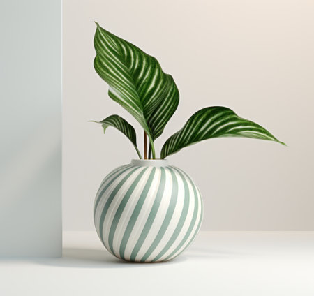 plant in a white vaseの素材