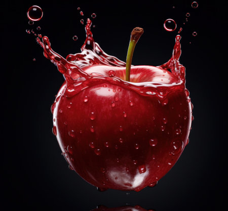 red apple isolatedの素材