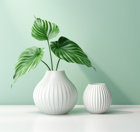 plant in a white vaseの素材