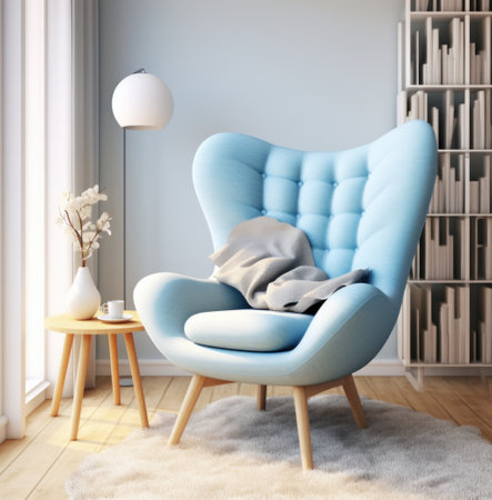 broomcroft snug chair blue,の素材