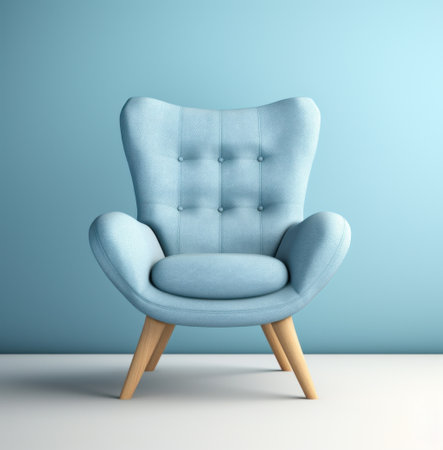 broomcroft snug chair blue,の素材