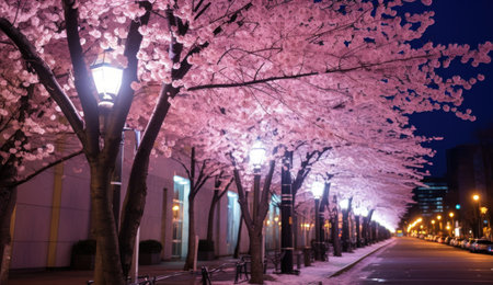 lighting up the city at night,の素材