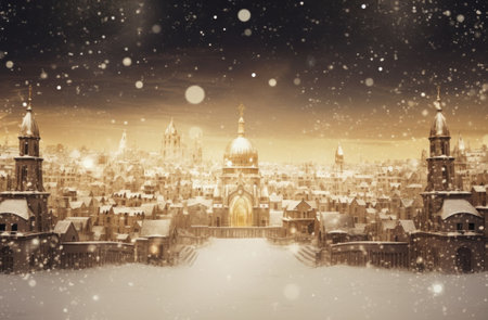 in a snow world,world capital in the winter season,の素材