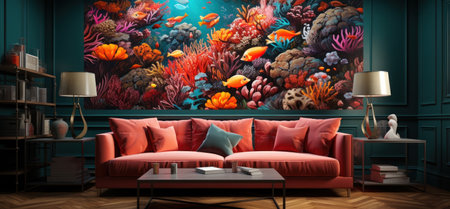 coral reef with tropical fish live wallpaper,の素材