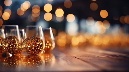 Summer party bokeh background. with copy spaceの素材