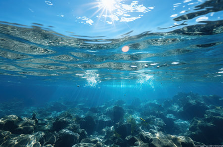 under a sun light in the sea,の素材