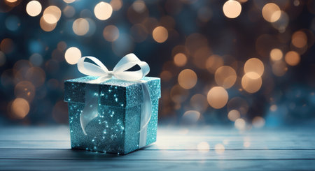 a small box with a light blue background.の素材