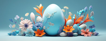 an animated easter egg on the white background.の素材