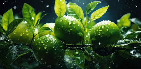 limes and lime tree,.の素材