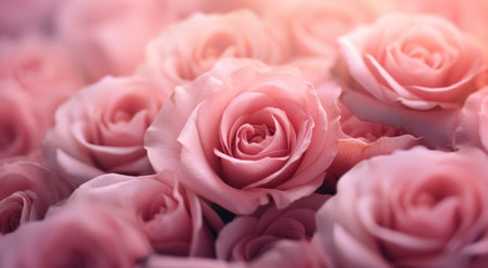 roses with a blurred background.の素材