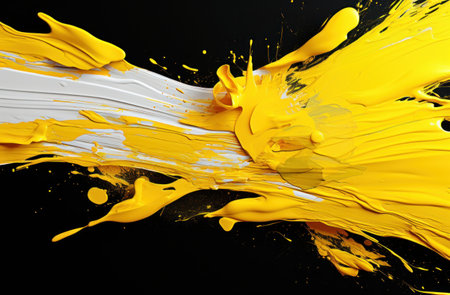 yellow paint background.の素材