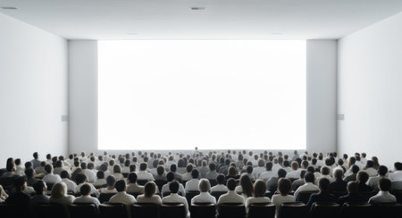 theater audience at the big screen cinematography.の素材