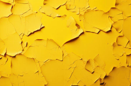 yellow paper with tears on white background,.の素材