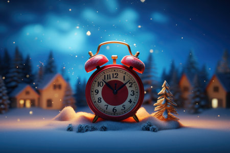 christmas alarm clock.の素材