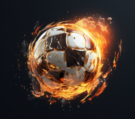 a soccer ball on transparent background.の素材