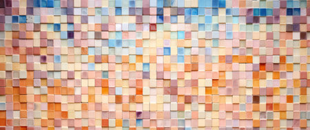 mosaic art tiles city.の素材