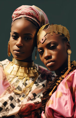 two women in africa.の素材