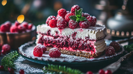 Raspberry Cake for holidays.の素材