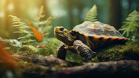 turtle in wild nature.の素材