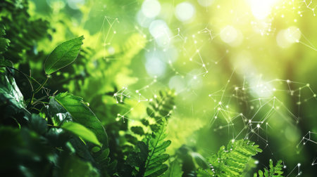 A concept background showing green energy.の素材